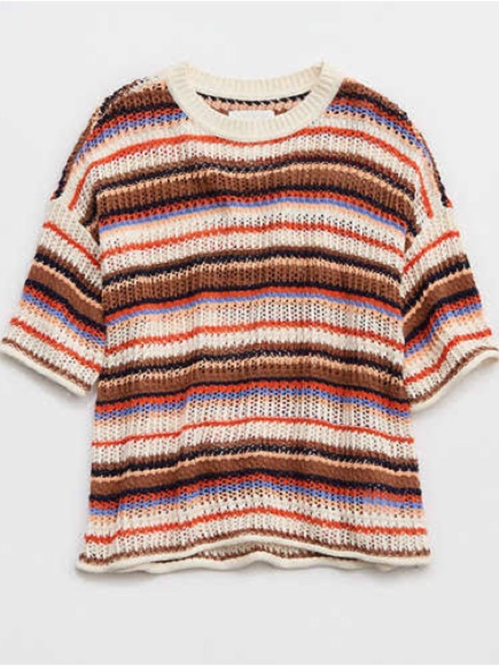 Aerie Crochet Oversized Sweater Shirt